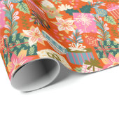 Leuke heldere kleurrijke kerstvakantie cadeaupapier (Rol Hoek)