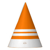 Leuke heldere kleurrijke Sinaasappel witte race st Feesthoedjes (Links)