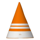 Leuke heldere kleurrijke Sinaasappel witte race st Feesthoedjes (Rechts)