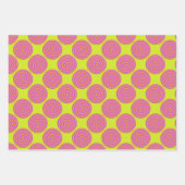 Leuke heldere pepermunt wervelt maximalistische ke inpakpapier vel (Voorkant 3)