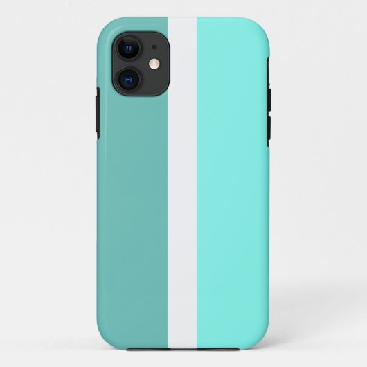 Leuke heldere retro tweekleurige Aqua zomerstrepen Case-Mate iPhone Case (Achterkant)