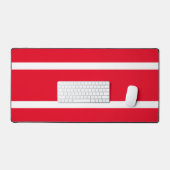 Leuke Heldere Sportieve Rode Witte Rand Racing Str Bureaumat (Keyboard & Muis)