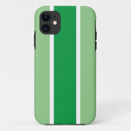 Leuke heldere tweekleurige groene witte racestrepe Case-Mate iPhone case