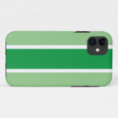 Leuke heldere tweekleurige groene witte racestrepe Case-Mate iPhone case (Achterkant (horizontaal))