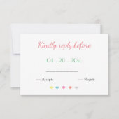 Leuke & Heldere Wedding Response RSVP KAART (Voorkant)