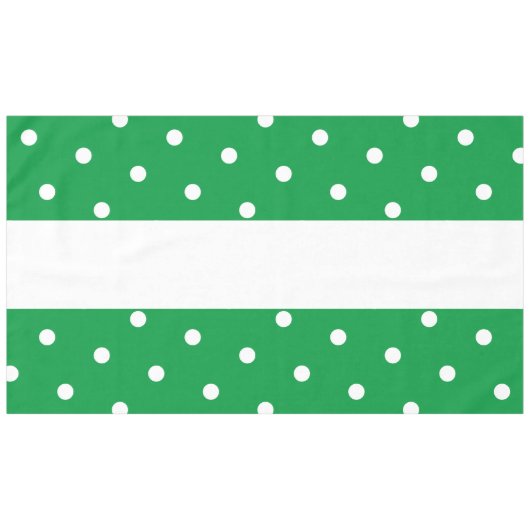 Leuke  Heldergroene Witte Strepen Polka Dots Tafelkleed (Voorkant (Horizontaal))