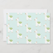 Leuke hele Llama Fun Aqua Eerste verjaardag Foto Kaart (Achterkant)