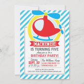 Leuke helikopter; Blauwe & Witte Strepen Kaart (Voorkant)