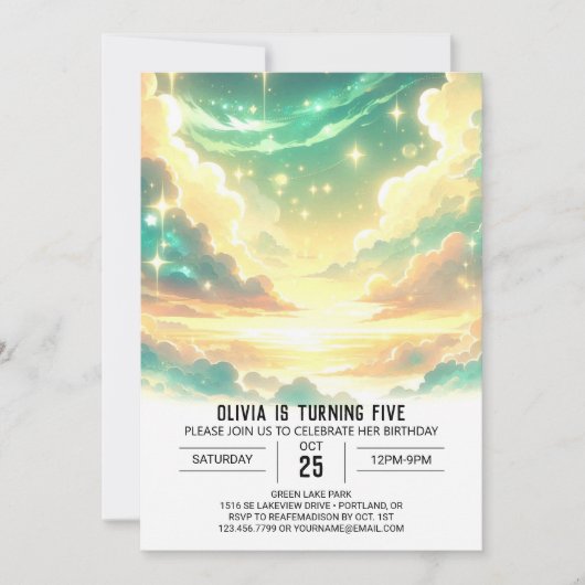 Leuke Hemelse Digitale Verjaardag Kaart (Voorkant)