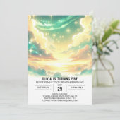 Leuke Hemelse Digitale Verjaardag Kaart (Staand voorkant)