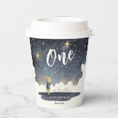 Leuke Hemelse Verjaardagssterren Waterverf Boy Papieren Bekers (Achterkant)