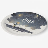 Leuke Hemelse Verjaardagssterren Waterverf Boy Papieren Bordje (Gekanteld)