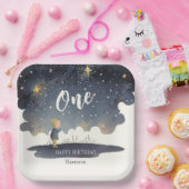 Leuke Hemelse Verjaardagssterren Waterverf Boy Papieren Bordje (Feest)