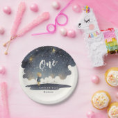 Leuke Hemelse Verjaardagssterren Waterverf Boy Papieren Bordje (Feest)