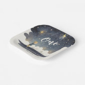 Leuke Hemelse Verjaardagssterren Waterverf Boy Papieren Bordje (Gebogen)