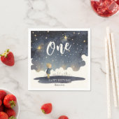 Leuke Hemelse Verjaardagssterren Waterverf Boy Servet (Insitu)