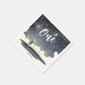 Leuke Hemelse Verjaardagssterren Waterverf Boy Servet (Hoek)