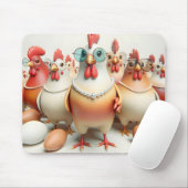 Leuke hennen met parel Kettingen Muismat (Met muis)