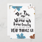 Leuke herfst bladeren kunst citaten ontwerp briefkaart (Voorkant / Achterkant)