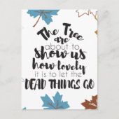 Leuke herfst bladeren kunst citaten ontwerp briefkaart (Voorkant)