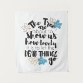 Leuke herfst bladeren kunst citaten ontwerp wandkleed (Voorkant)