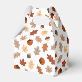 Leuke herfst bladeren, noten & persimons patroon bedankdoosjes (Achterkant)