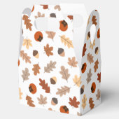 Leuke herfst bladeren, noten & persimons patroon bedankdoosjes (Geopend)