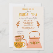 Leuke Herfst Bruids Tea Party Kaart (Voorkant)