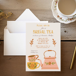 Leuke Herfst Bruids Tea Party Kaart