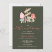 Leuke herfst fee bosrijke paddenstoelen baby showe kaart (Voorkant)