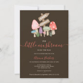 Leuke herfst fee bosrijke paddenstoelen baby showe kaart (Voorkant)