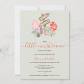 Leuke herfst fee bosrijke paddenstoelen baby showe kaart (Voorkant)