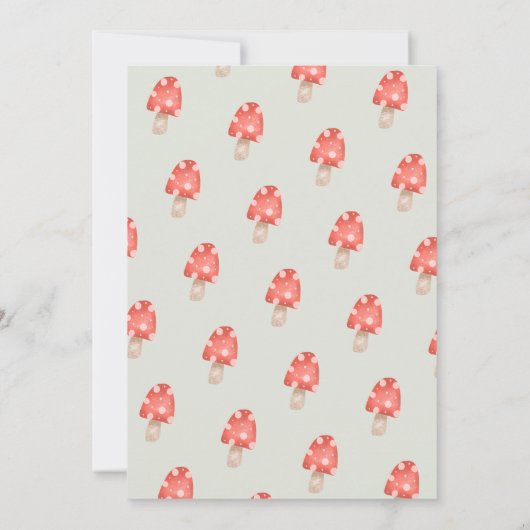 Leuke herfst fee bosrijke paddenstoelen baby showe kaart (Achterkant)