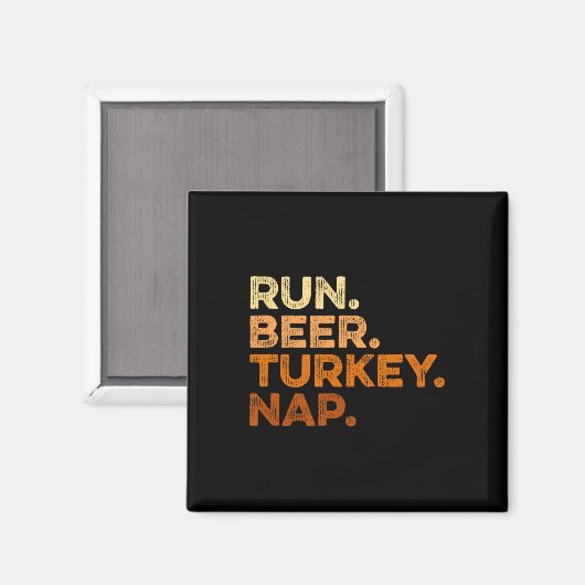 Leuke Herfst Gezegden Thanksgiving Trot Run Bier T Magneet (Voorkant / Achterkant)