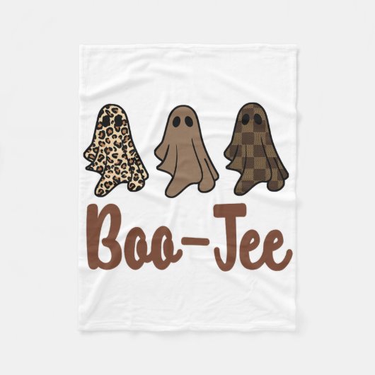 Leuke Herfst Halloween Ghost Boujee Boo-jee Spooky Fleece Deken (Voorkant)