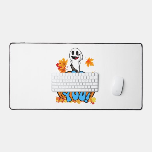 Leuke Herfst Halloween spook Boo! Ik zie je! Stick Bureaumat (Keyboard & Muis)
