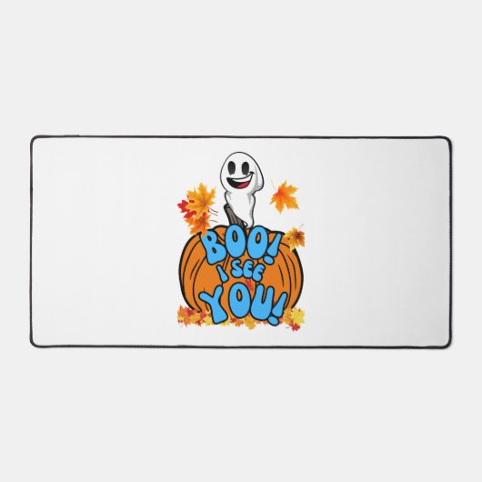Leuke Herfst Halloween spook Boo! Ik zie je! Stick Bureaumat (Voorkant)