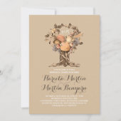 Leuke herfst Harvest Tree repetitie Diner Uitnodig Kaart (Voorkant)