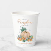 Leuke herfst Herfst bloemenpompoen rustiek Baby sh Papieren Bekers (Voorkant)