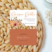 Leuke herfst Herfst Pompoen Luier Raffle Baby show Informatiekaartje