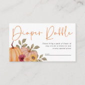 Leuke herfst Herfst Pompoen Luier Raffle Baby show Informatiekaartje (Voorkant)