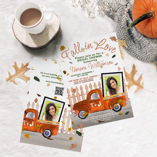 Leuke Herfst In Liefde Foto QR Sinaasappel Truck S Kaart