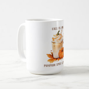 Leuke herfst is voor pompoen kruiden lattes seizoe koffiemok
