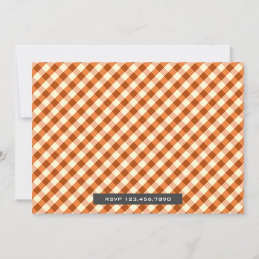 Leuke herfst meisje pompoen verjaardag foto uitnod kaart (Achterkant)