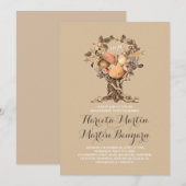 Leuke herfst Oogst Tree Engagement Party Invitatio Kaart (Voorkant / Achterkant)