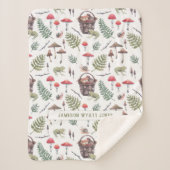 Leuke herfst paddenstoelen | Waterverf Illustratie Sherpa Deken (Voorkant)