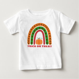 Leuke Herfst regenboog met pompoen Halloween Baby