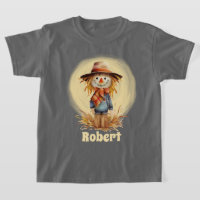 Leuke Herfst scarecrow Voeg naam toe kinder