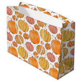 Leuke Herfst Seizoensgebonden pompoen betegelde pa Groot Cadeauzakje (Achterkant Gekanteld)