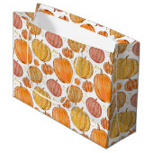 Leuke Herfst Seizoensgebonden pompoen betegelde pa Groot Cadeauzakje (Voorkant Gekanteld)